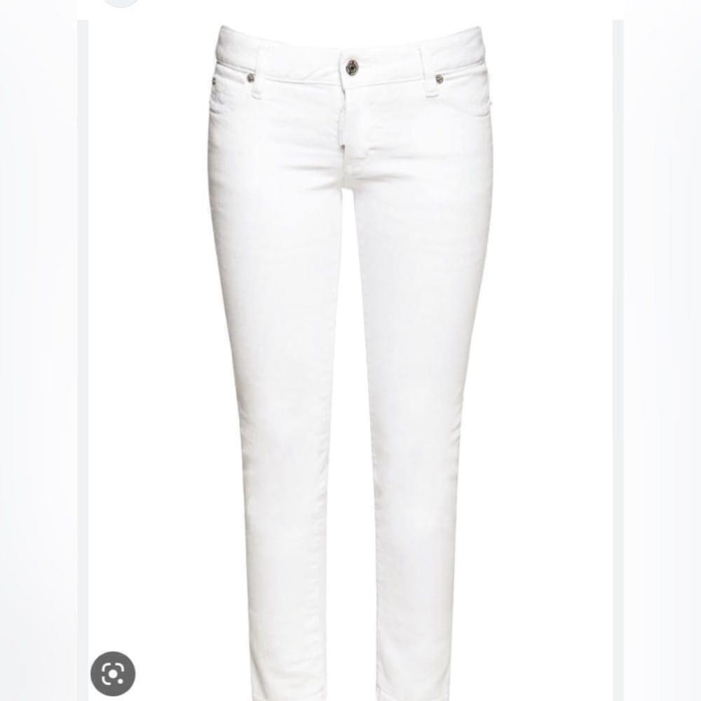 Dsquared2 logo-patch White straight cut jeans - 6 Italy